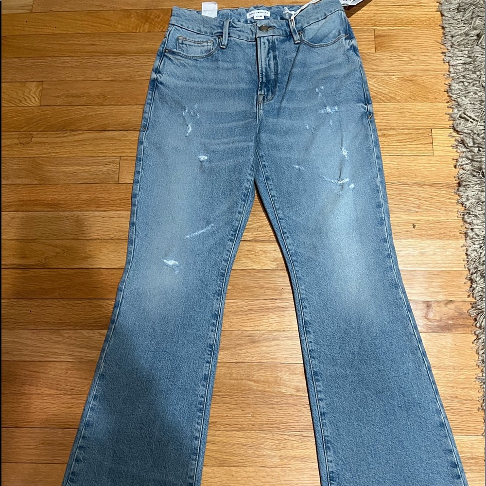 Good american straight leg size 0/25 new never worn denim